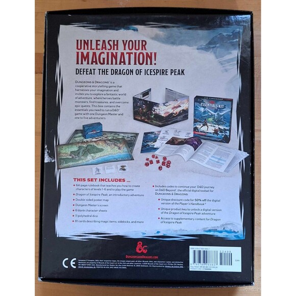 Essentials Kit - Boxed Set - D&D 5th Edition Wizards of the Coast -NEW OPEN BOX - Picture 2 of 5